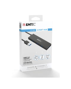 Emtec Ultra Slim USB3.1 4-Port Hub T620A